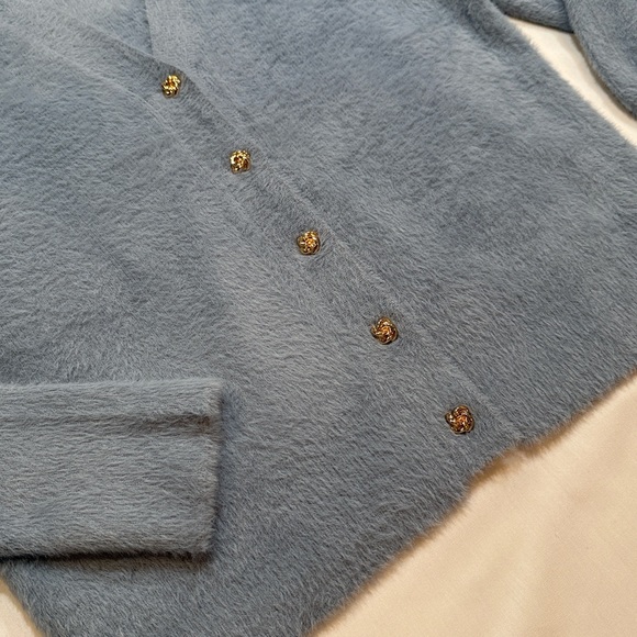 Joie Soft Blue Button-Up Cardigan - Picture 4 of 9